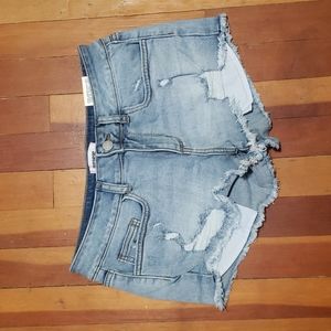PINK blue jean shorts, size 6